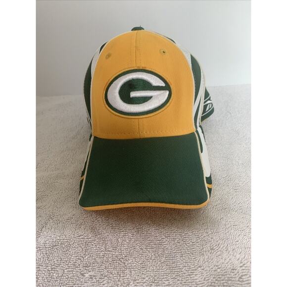 NEW VTG NFL Team‎ Apparel Green Bay Packers Side Logo Hat Cap Strapback Football - Picture 1 of 10